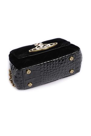 Hazel shoulder bag black quilted velvet VIVIENNE WESTWOOD | 4603000CWW00ZSN401